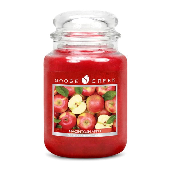 Lumânare parfumată în recipient de sticlă Goose Creek Red Apple, 150 ore de ardere