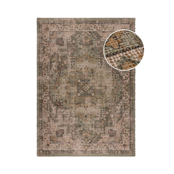 Covor kaki țesut manual din amestec de iută 120x170 cm Selena Jute Traditional – Flair Rugs