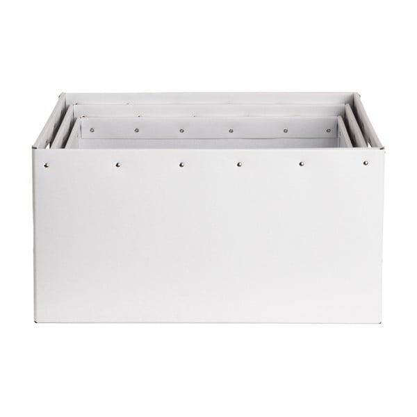 Cutii de depozitare albe 3 buc. din carton Ture – Bigso Box of Sweden-image-3