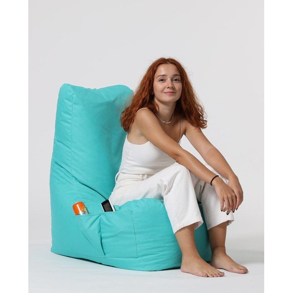 Fotoliu bean bag turcoaz Diamond – Floriane Garden-image-3