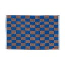 Covoraș de baie albastru/maro din bumbac organic 50x80 cm Retro – Mette Ditmer Denmark