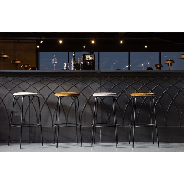 Scaun de bar WOOOD Mina, gri-image-3
