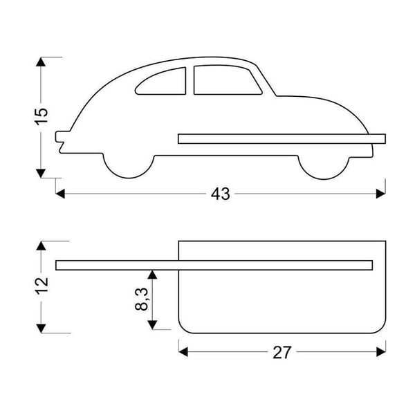 Corp de iluminat pentru copii gri Car – Candellux Lighting-image-3