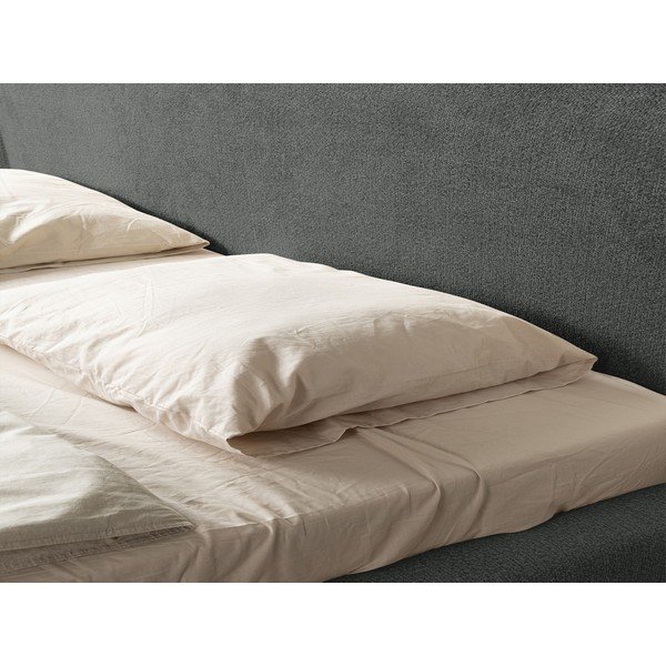 Pat matrimonial gri închis tapițat cu somieră 180x200 cm Makana – Makamii-image-4