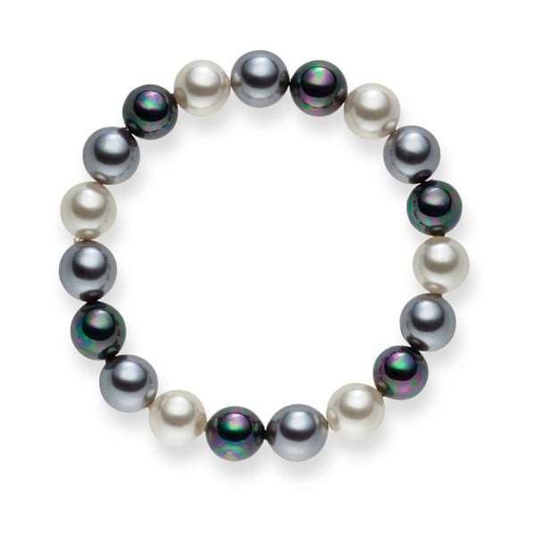 Brățară cu perle Nova Pearls Copenhagen Brigitte Dark