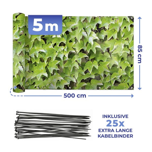 Paravan pentru balcon verde din plastic 500x85 cm Wilder Wein – Maximex-image-3