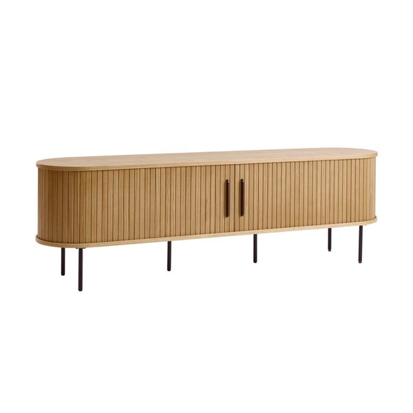 Comodă TV cu aspect de lemn de stejar 56x180 cm Nola – Unique Furniture-image-3