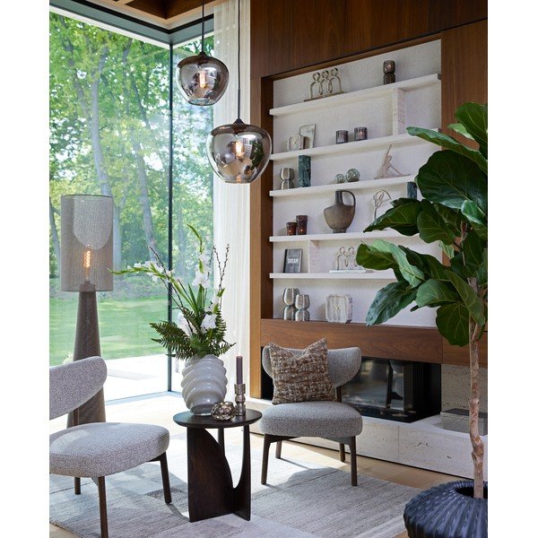 Lampadar maro cu abajur textil (înălțime 180 cm) Micky – Light & Living-image-2