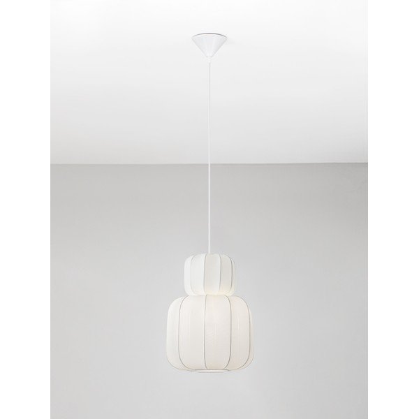 Lustră alb mat din material textil ø 28 cm Delina – Nova Luce-image-4