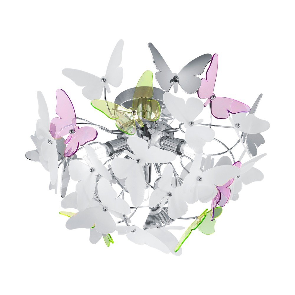 LustrÄpentru copii cu abajur din plastic Ã¸ 45 cm Butterfly âu0080Reality