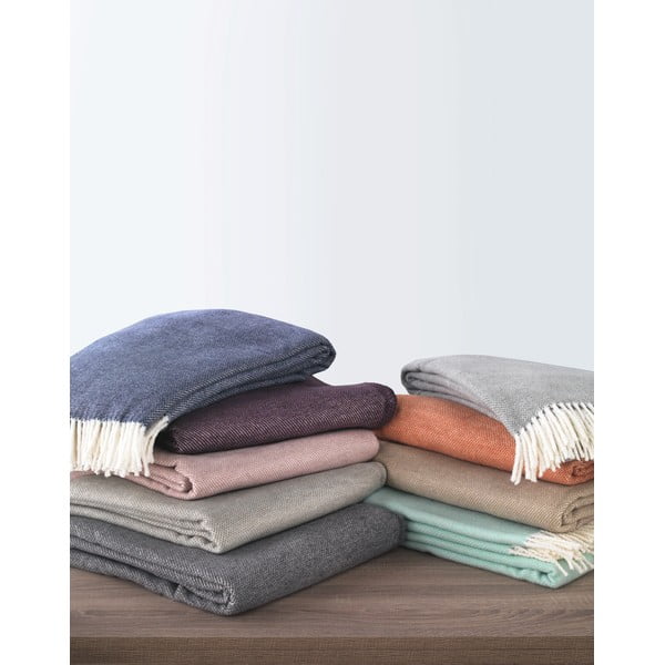 Pled din amestec de bumbac Euromant Jade, 140 x 180 cm, roz pudră-image-1