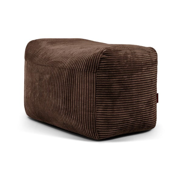 Fotoliu bean bag maro închis cu tapițerie din catifea reiată Plus 70 Lounge – SLOWDOWN