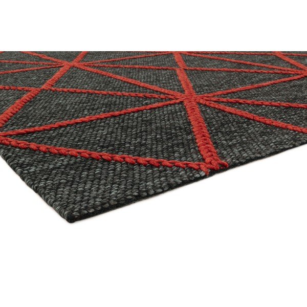 Covor Asiatic Carpets Prism, 160 x 230 cm,negru-roșu-image-3