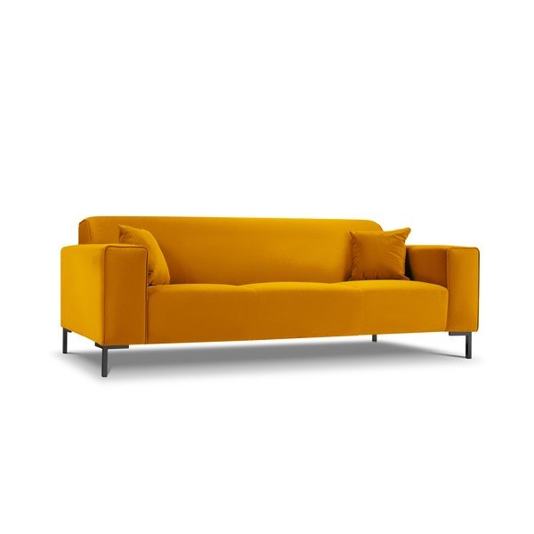Canapea din catifea Cosmopolitan Design Siena, galben-image-3