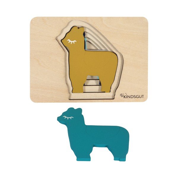 Puzzle din lemn pentru copii Kindsgut Lama-image-2