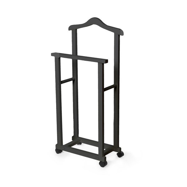 Valet de haine negru din bambus Alfred – Compactor