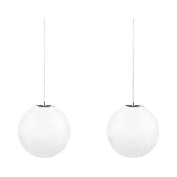 Corp de iluminat dublu Sotto Luce Tsuki, Ø 30 cm, alb/argintiu-image-2