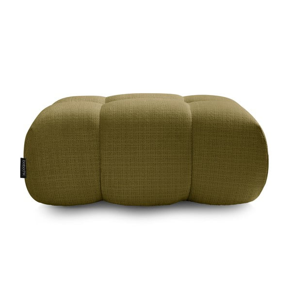 Taburet verde cu tapițerie din chenille Ivane – Bobochic Paris