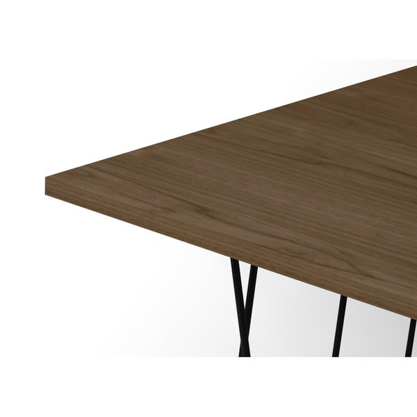 Masă cafea cu blat în decor de nuc și picioare negre TemaHome Helix-image-3