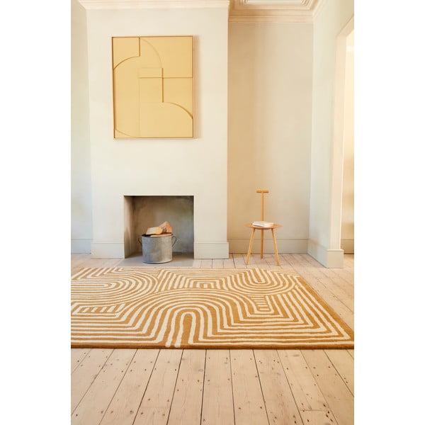 Covor galben ocru din lână 120x170 cm Reef – Asiatic Carpets-image-2