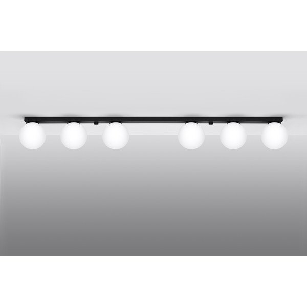 Plafonieră neagră cu abajur din sticlă ø 12 cm Umerta – Sollux-image-3