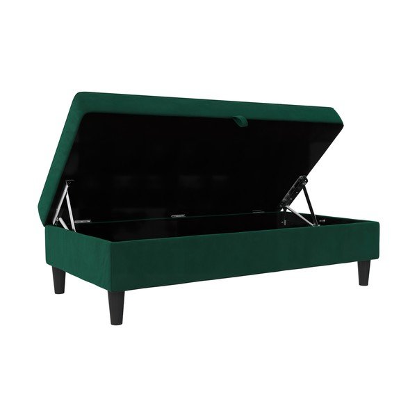 Taburet verde cu tapițerie din catifea Hartford – Støraa-image-4