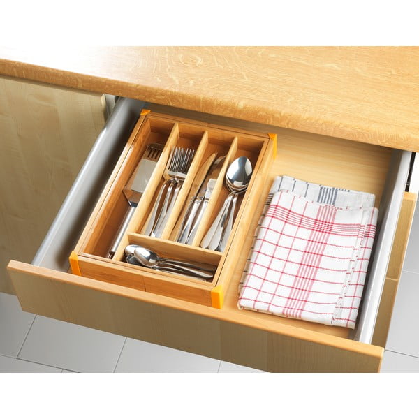Organizator din bambus pentru tacâmuri Maximex Tray-image-2