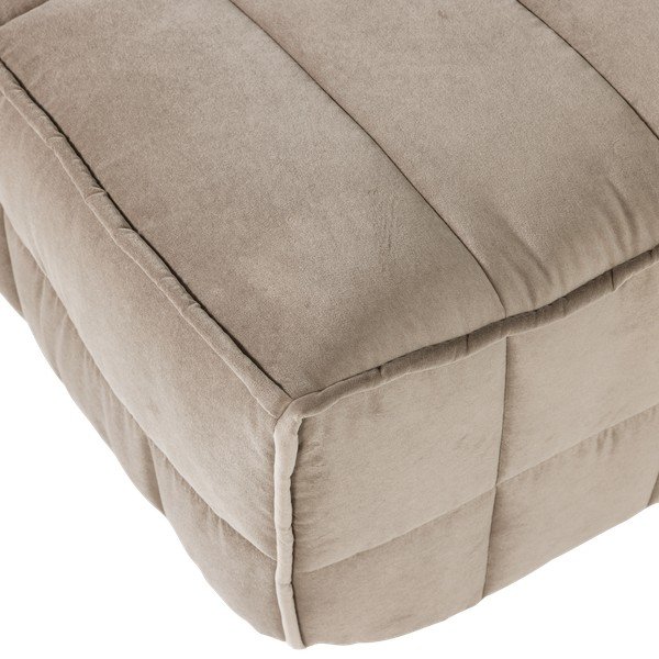 Taburet taupe cu tapițerie din catifea Cluster – vtwonen-image-1