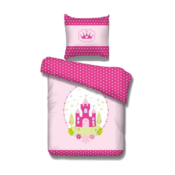 Lenjerie de pat pentru copii Vipack Princess, 29 x 40 cm, roz