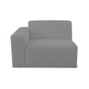 Modul pentru canapea gri cu tapițerie din stofă bouclé (cu colț pe partea stângă ) Roxy – Scandic
