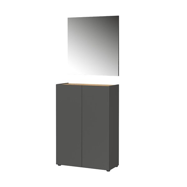 Set pentru hol gri antracit cu aspect de lemn de stejar 74x200x33 cm Alviano – Germania