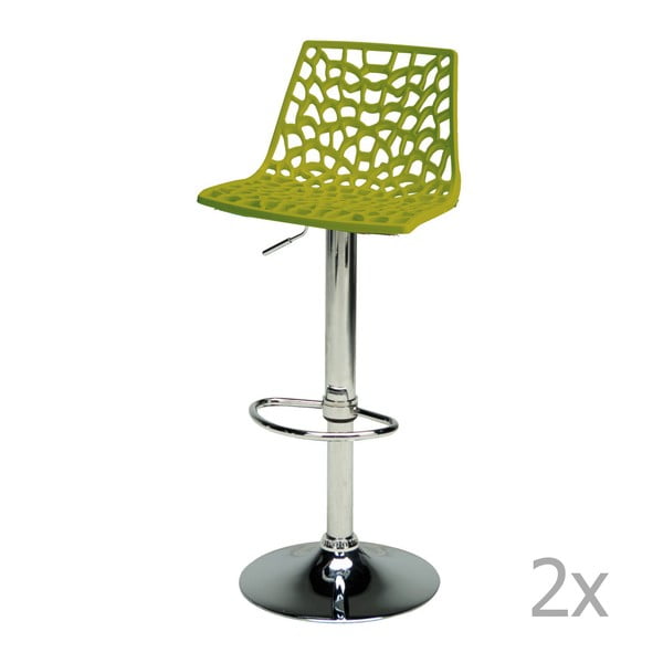 Set de 2 scaune ajustabile pentru bar Castagnetti Gass, verde