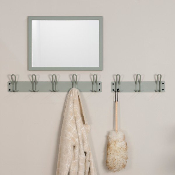 Cuier de perete verde prăfuit din metal 70 cm Miles – Spinder Design-image-1