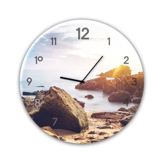 Ceas de perete Styler Glassclock Stones, ⌀ 30 cm
