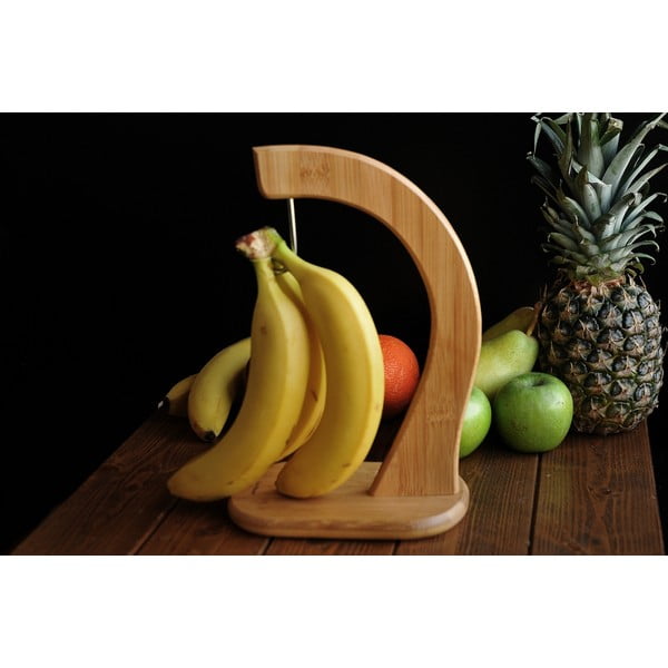 Suport din bambus pentru banane Bambum Latano, 28 x 12 cm-image-1