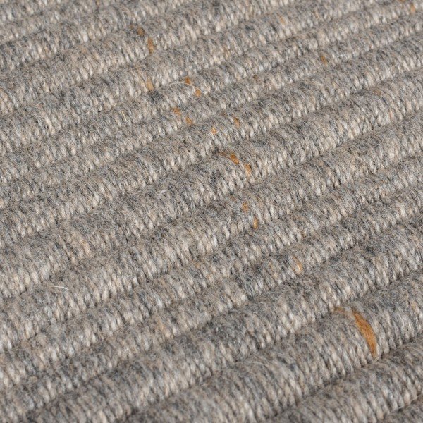 Covor gri țesut manual din amestesc de lână 200x290 cm Rene Fringed Ribbed – Flair Rugs-image-3