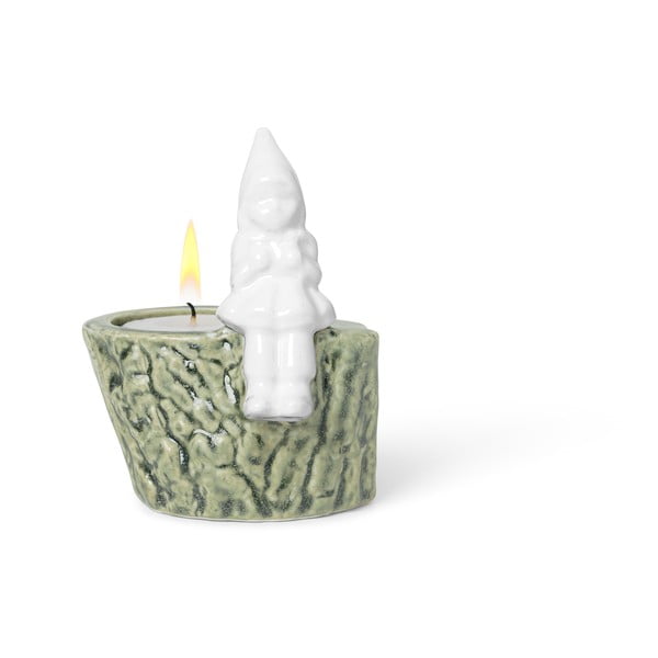 Sfeșnic de Crăciun din porțelan și gresie Kähler Design Christmas Tales, lungime 8,5 cm-image-2