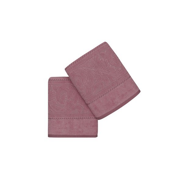 Prosoape din bumbac roz 2 buc. 90x50 cm Sultan - Mijolnir-image-2