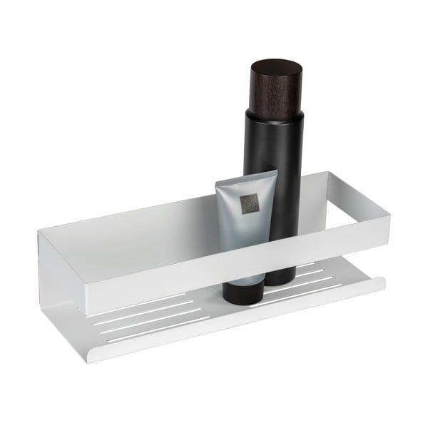 Raft pentru baie alb mat autoadeziv cu Turbo-Loc din oțel inoxidabil Genova – Wenko-image-2