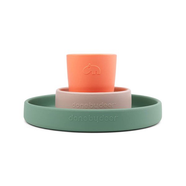 Set de masă din plastic pentru copii 3 buc. Croco - Done by Deer-image-1