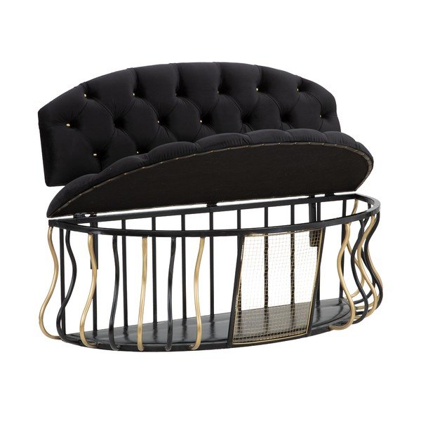 Canapea Mauro Ferretti Glam, negru-image-3