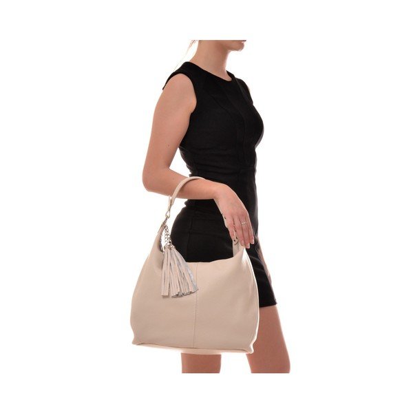 Geantă din piele Sofia Cardoni Bruhna, bej-image-3