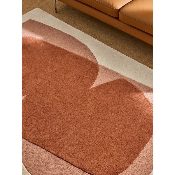 Covor portocaliu/bej țesut manual din lână 200x290 cm Kinney – MADE-image-3