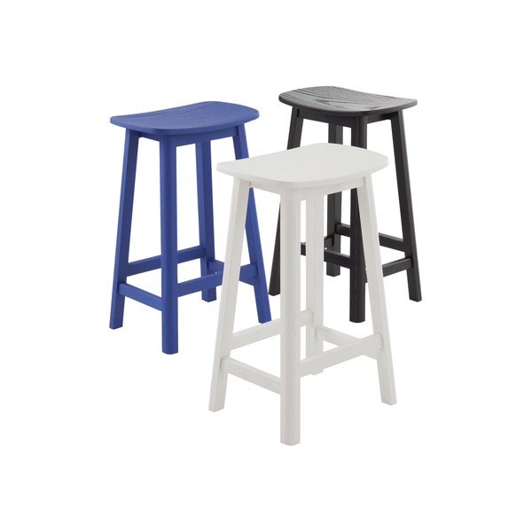 Scaun de bar alb din lemn de frasin (înălțime șezut 65 cm) Selene – Jotex-image-4