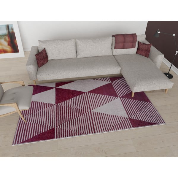 Covor burgundy lavabil 80x150 cm – Vitaus-image-1