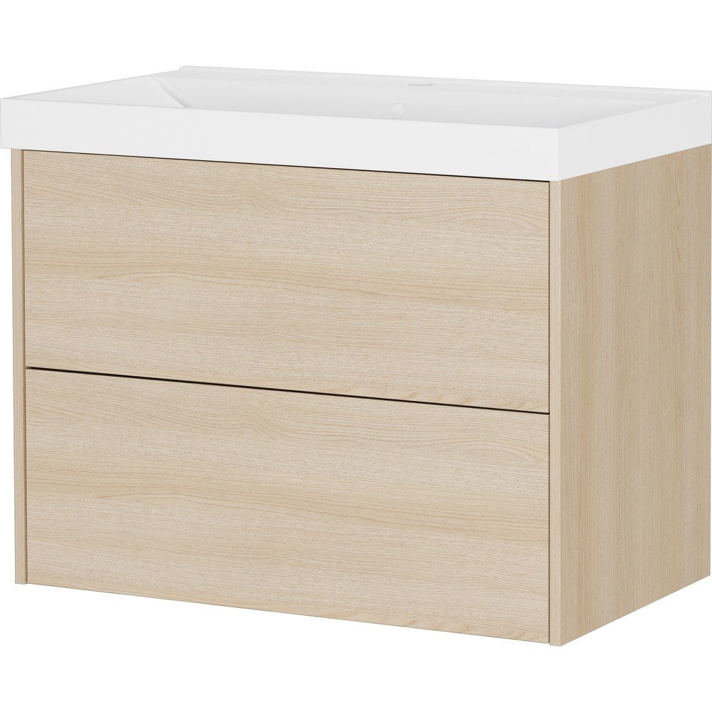 Dulap sub chiuvetă în culoare naturală suspendat cu aspect de lemn de stejar 81x65 cm Bodera – Germania