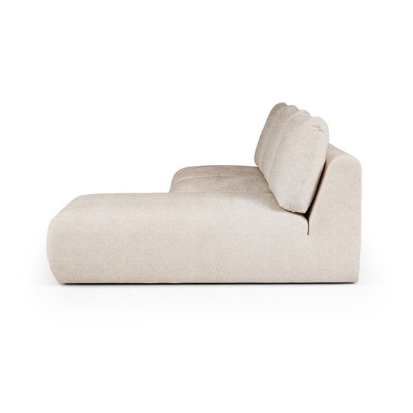 Colțar crem cu tapițerie din țesătură bouclé (cu colț pe partea dreaptă, cu șezlong) Mirel – Rodier-image-3