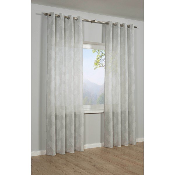 Draperie gri deschis din jacquard 140x245 cm Gingko – Sehlbach-image-1