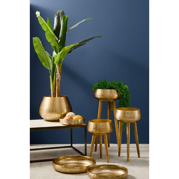 Ghivece decorative 3 buc. din metal handmade ø 37,5 cm Varanasi – Bizzotto-image-1