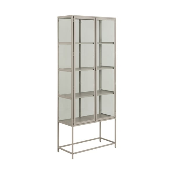 Vitrină gri 77x186x35 cm Seaford – Actona-image-2